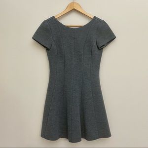 BANANA REPUBLIC Gray Fit-And-Flare Mini Dress Women’s 4/Small